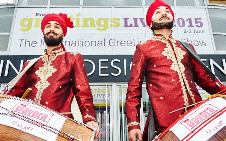 Drumming up business at PG Live. With real Punjabi Drummers!