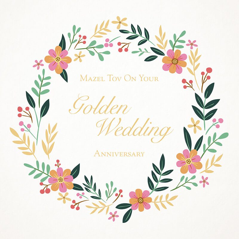 Golden Anniversary Card - Davora Greeting Cards
